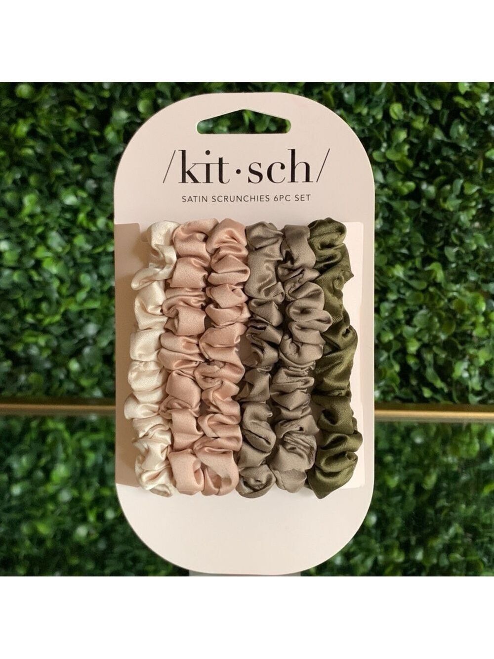 Kitsch Satin Scrunchies in Eucalyptus | NEW | Ultra Petite Set of 6